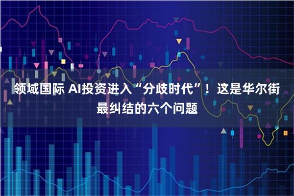 领域国际 AI投资进入“分歧时代”！这是华尔街最纠结的六个问题